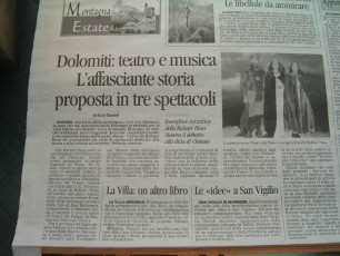 3n Il Corriere della Sera Il Corriere dell’Alto Adige-Fanes Poem Musical 2009
