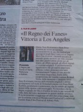 4d Il Corriere della Sera  Il Corriere del’ Alto Adige–Los Angeles Festival