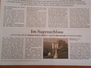 Nel Castello delle leggende 2014 Tageszeitung
